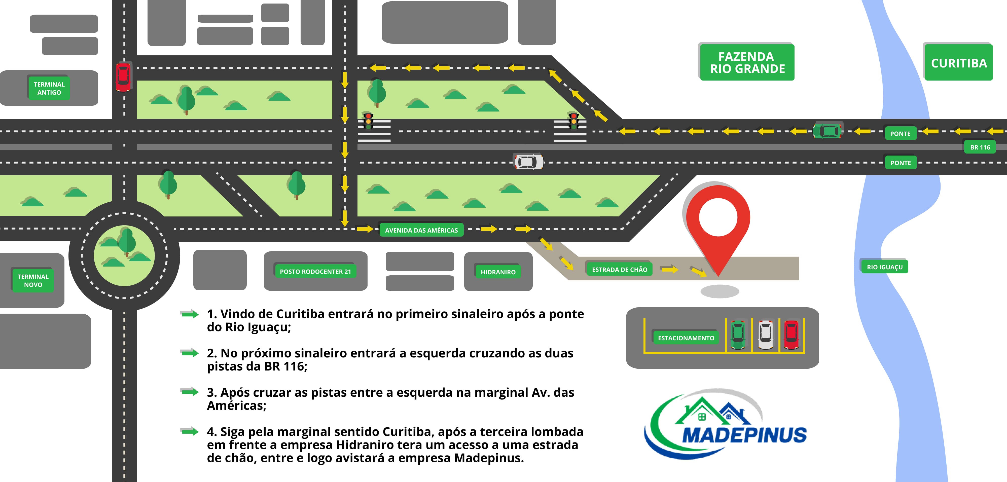 Mapa madepinus sentido Fazenda