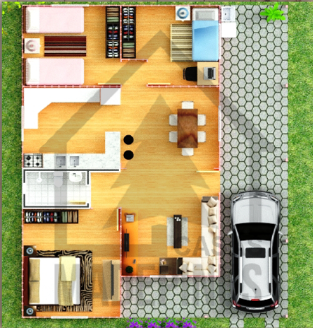 Modelo família 3 Quartos Planta Humanizada Madepinus
