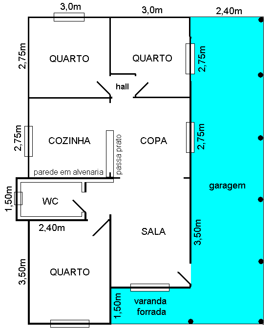 Modelo família 3 Quartos Planta Baixa Madepinus