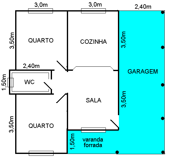 Modelo madepinus 2 Quartos Planta Baixa Madepinus