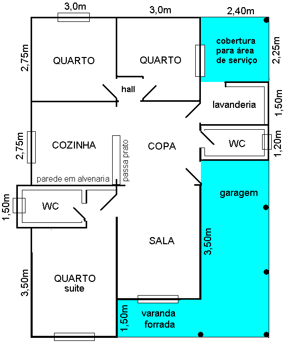 Modelo família Premium 3 Quartos Planta Baixa Madepinus